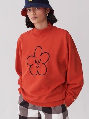 Lazy Oaf Wallflower High Neck Sweatshirt!  Size S